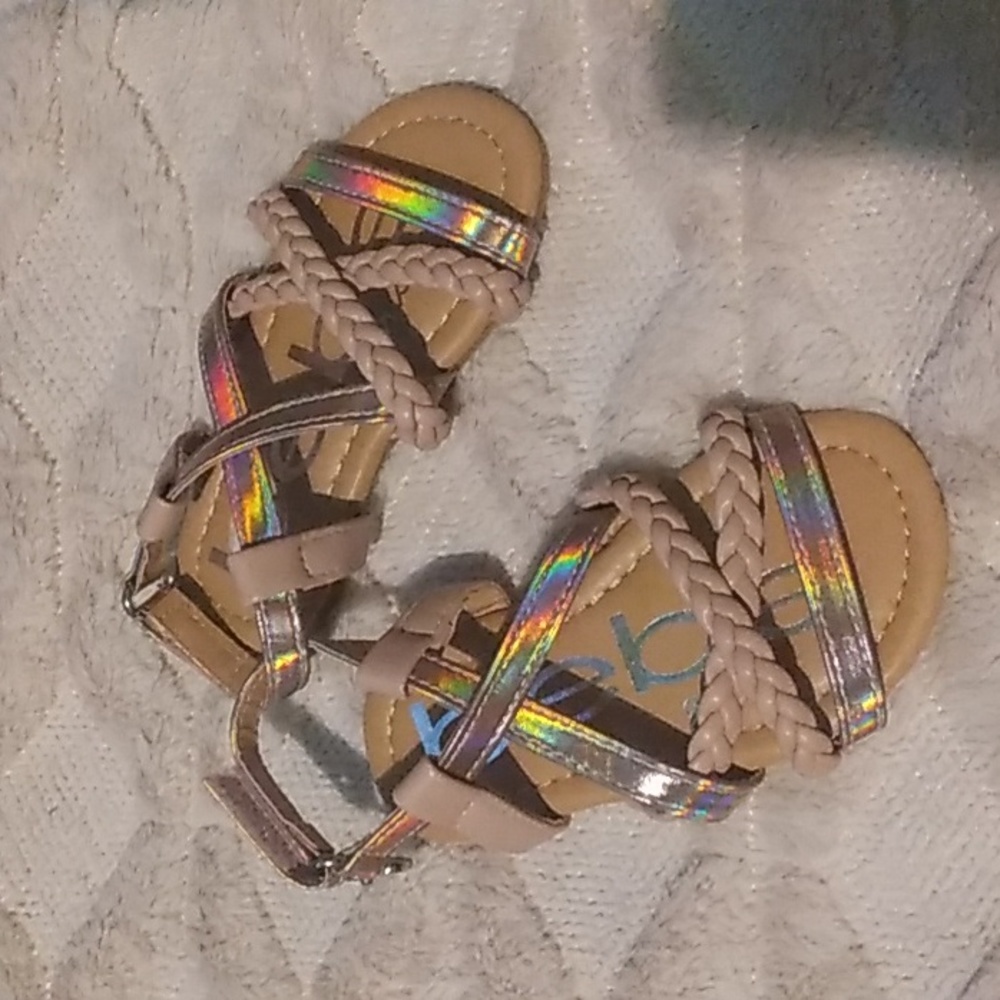 Bebe cute tan/Brown toddler girl sandals size 6